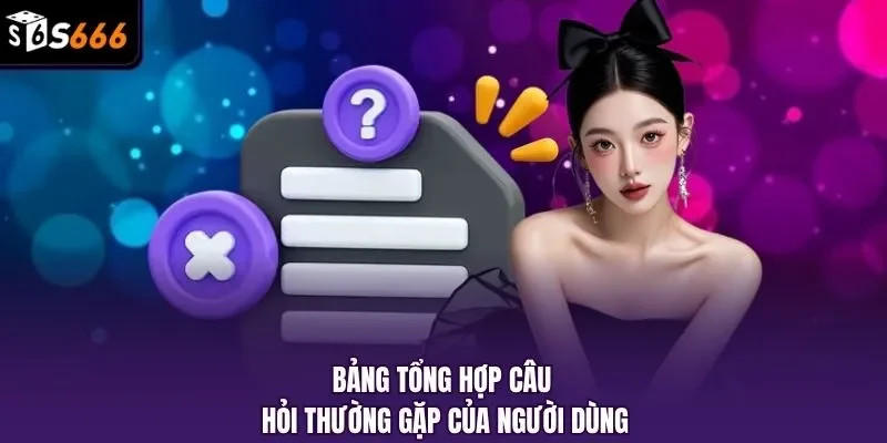 Bảng tổng hợp câu hỏi thường gặp của người dùng